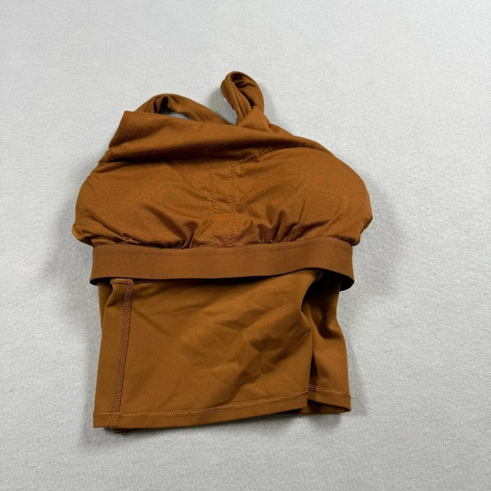 Lululemon Womens 0 Key to Balance Tank Copper Brown High Neck Yoga Athleisure